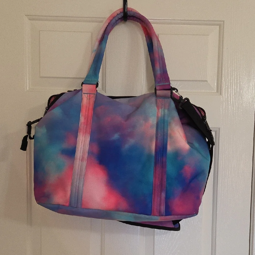 Herschel Supply Company Tie-Dye Pink & Blue Travel Duffel - Picture 2 of 12